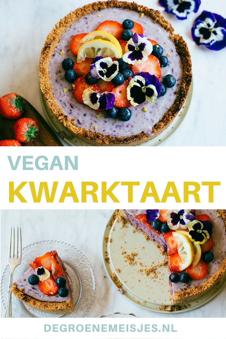 Is het geen plaatje? Maak ook deze vegan zoete en super frisse kwartkaart met fruit. 