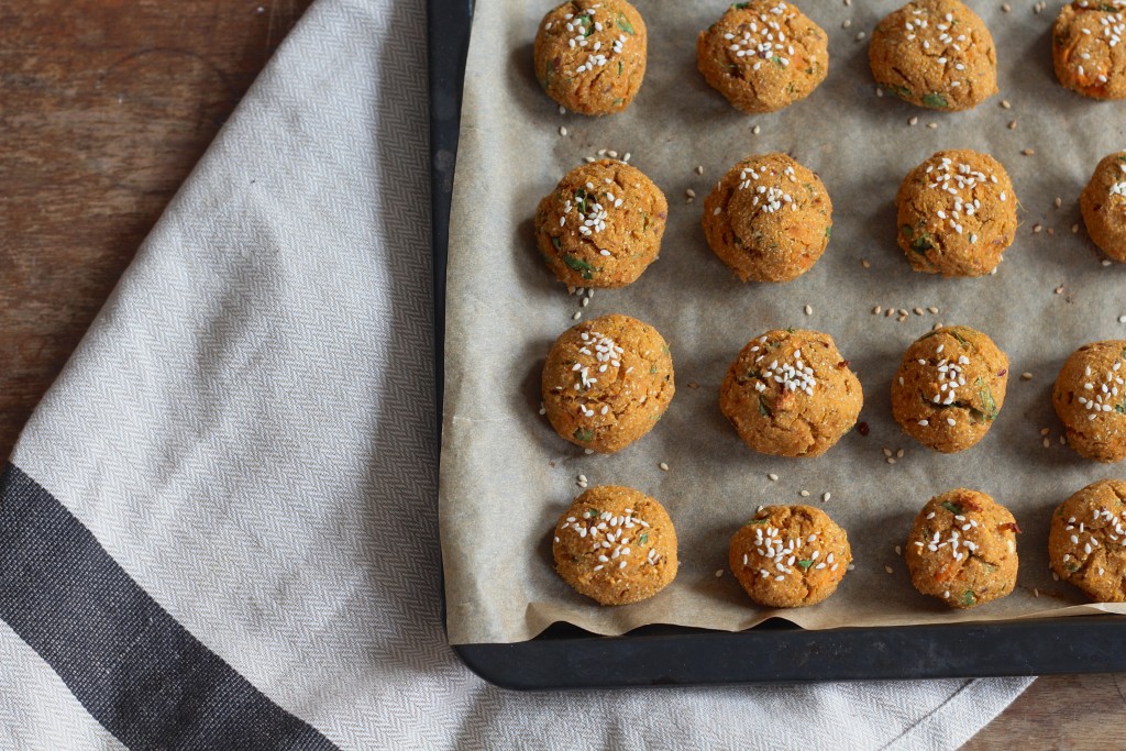 zoete aardappel falafel