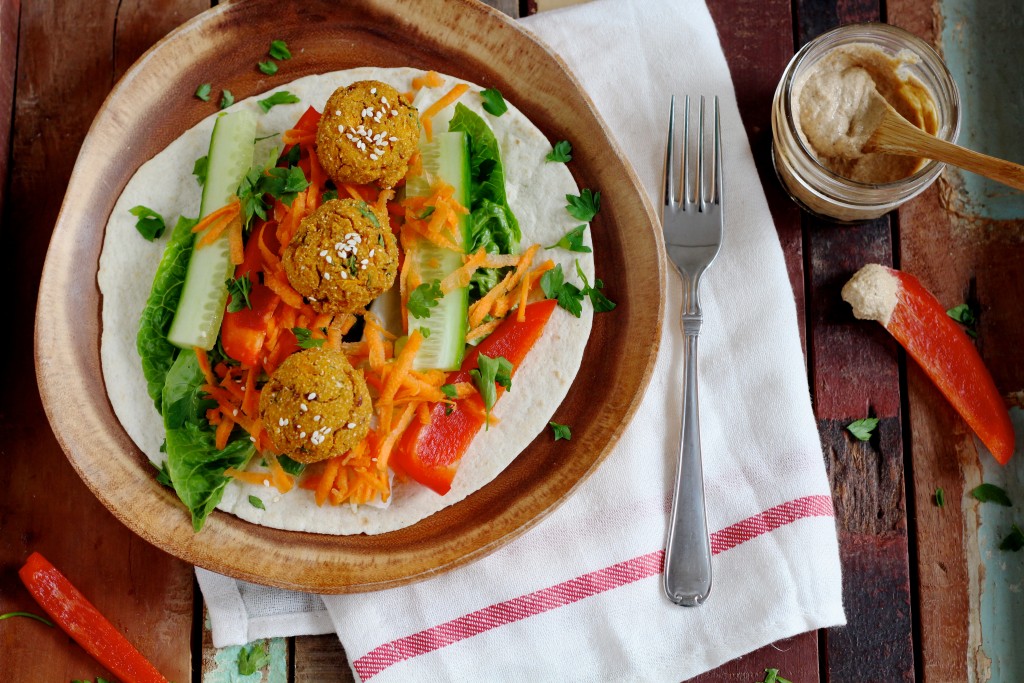 zoete aardappel falafel