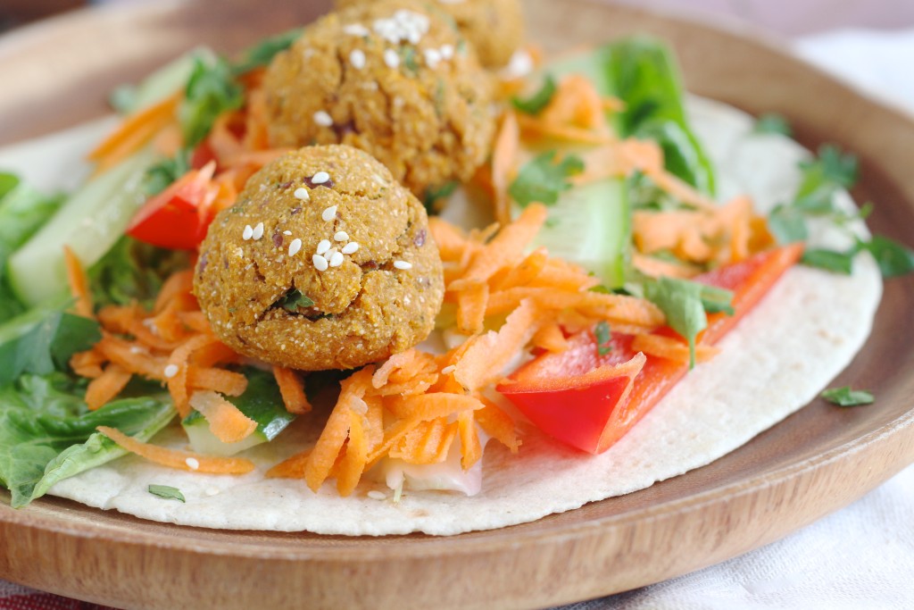 zoete aardappel falafel