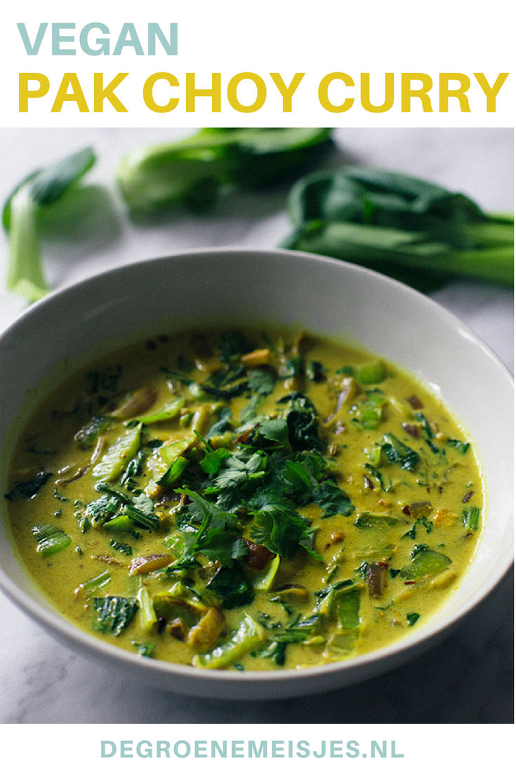 Heerlijke groene curry met baby pak choy. Combineer het met een salade, rijst of naan brood. Lees het recept op de blog.