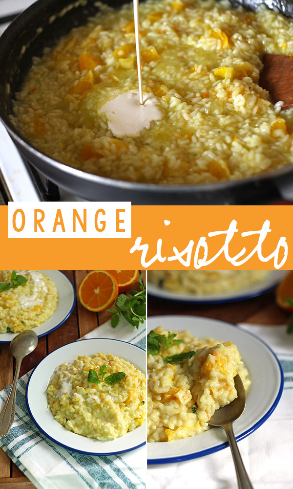 Risotto with oranges and mint. Surprisingly delicious combination!