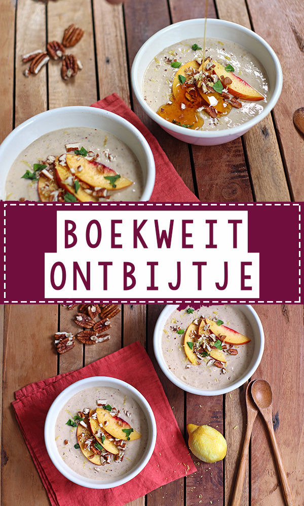 Dit vegan boekweitontbijtje met nectarines is het perfecte begin van de dag!