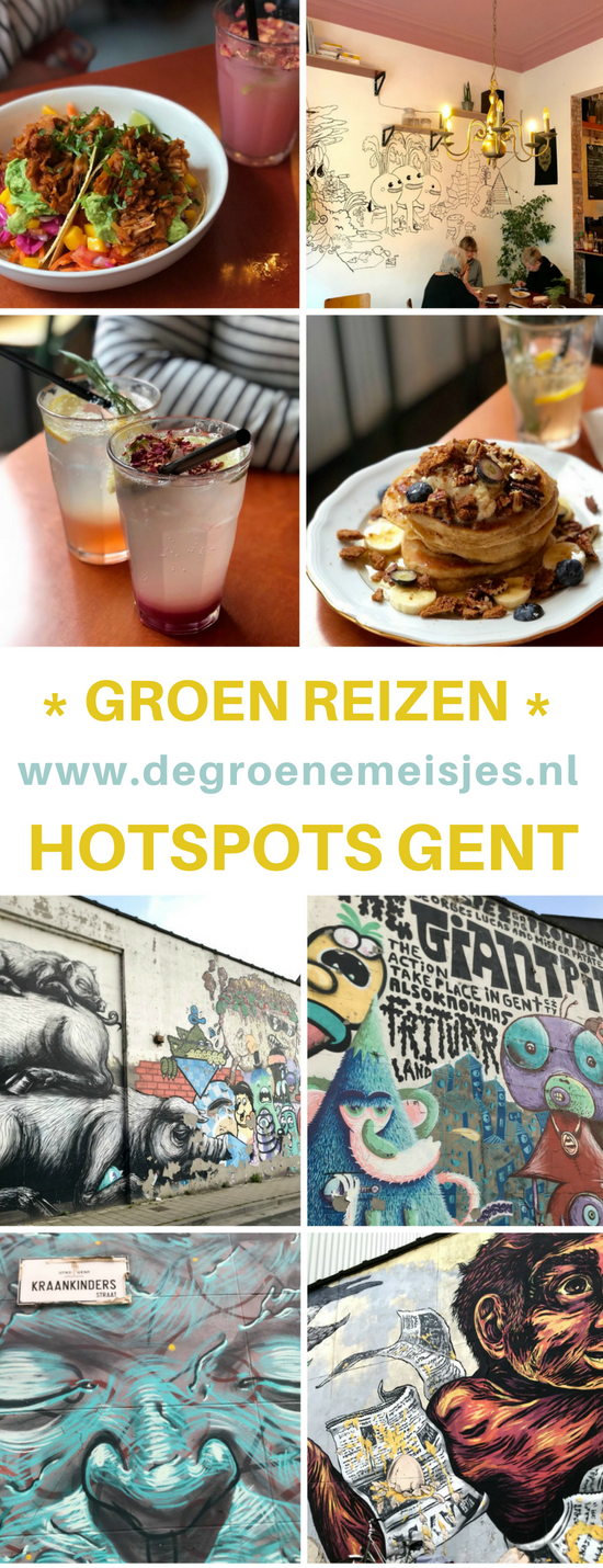 Weekend tripje Gent in België. Met tips voor leuke vegan en groene adresjes, restaurants, koffie en winkels. En street art natuurlijk. #hotspots #Gent