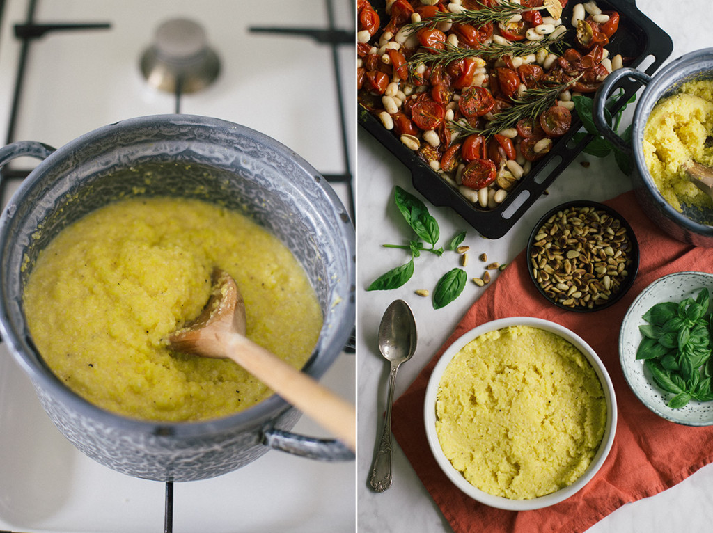 Polenta met balsamico tomaatjes - De Groene Meisjes